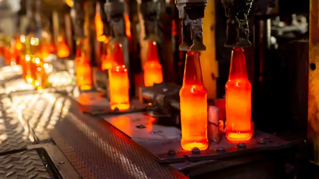 proces produkcji szkła z recyklingu w hucie szkła